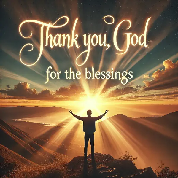 Thank You Message to God for the Blessings