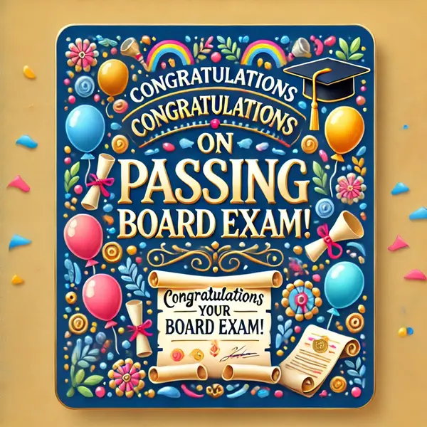 Congratulations on Passing Board Exam Messages