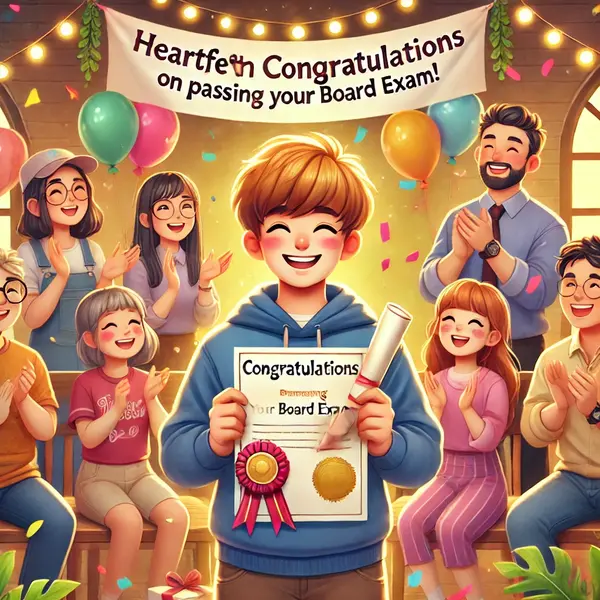 Heartfelt Congratulations on Passing Board Exam Messages for Students