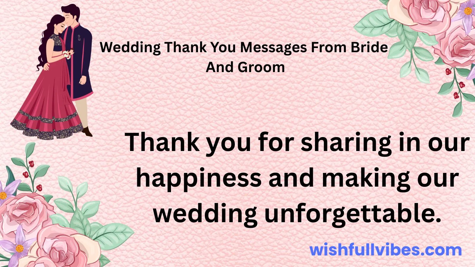 Wedding Thank You Messages From Bride And Groom