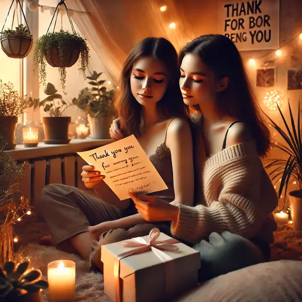 Sincere message to express love and thanks to bestie