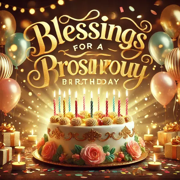Blessings for a prosperous birthday.