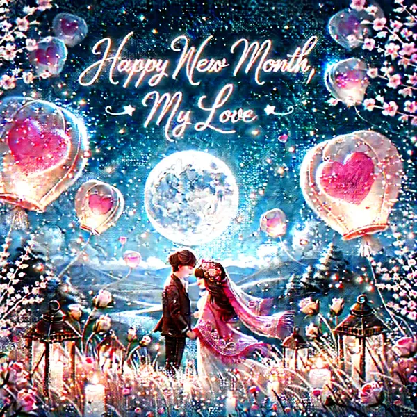 Warm new month greetings filled with love and care