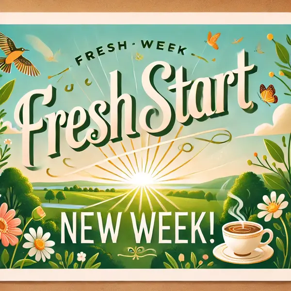 Fresh Start New Week Greetings