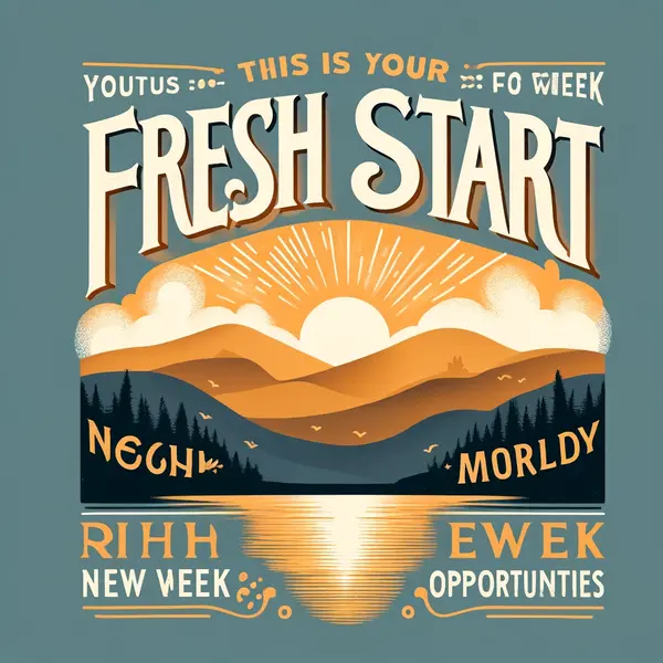 Motivational messages for a fresh start this week