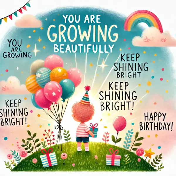 Encouraging birthday messages for children’s growth