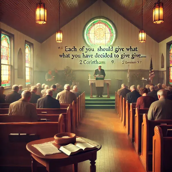Simple Offering Prayer in Church with Scripture