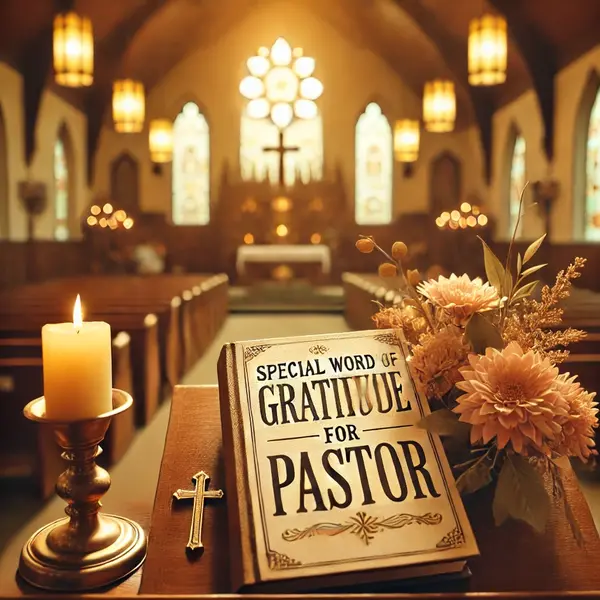 Special Words of Gratitude for Pastor
