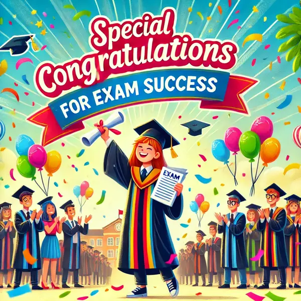 Special Congratulations for Exam Success