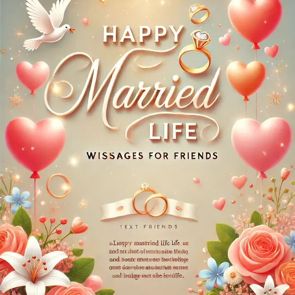 Happy Married Life Wishes Text Messages for Friends