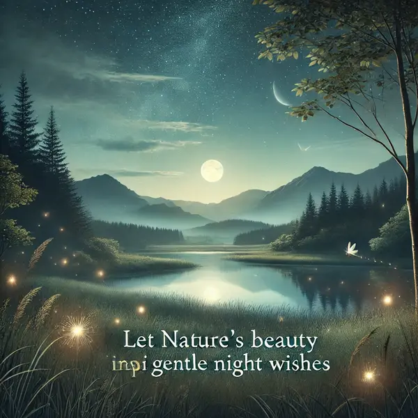 Let the Beauty of Nature Spark Peaceful Night Messages