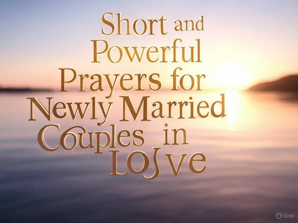 Short and Powerful Prayers for Newly Married Couples in Love