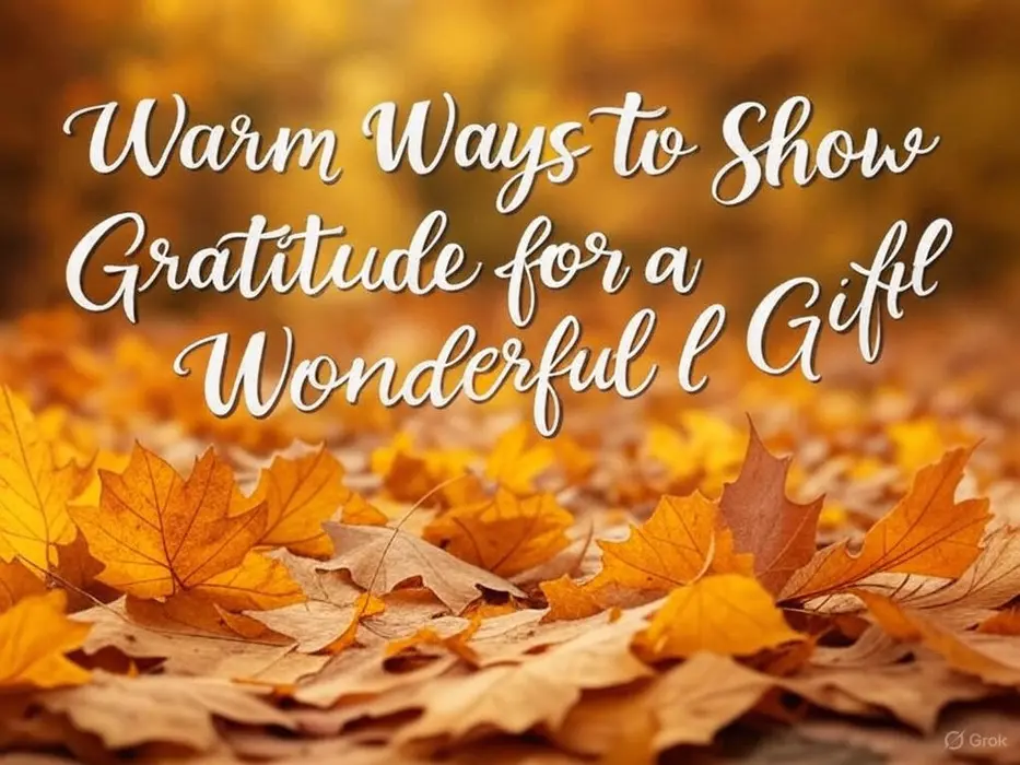 Warm Ways to Show Gratitude for a Wonderful Gift