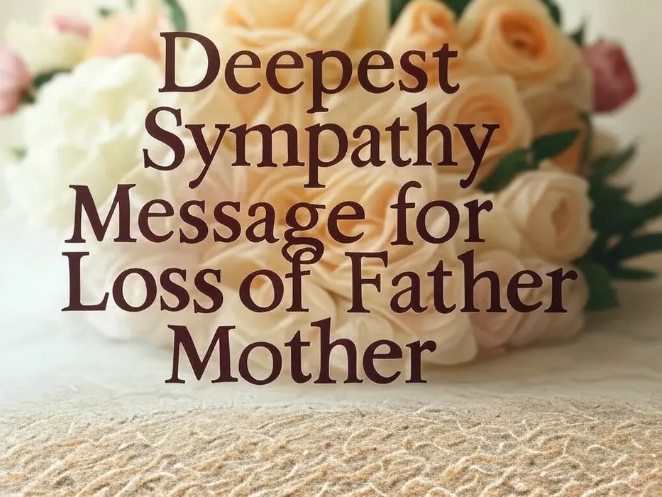 Deepest Sympathy Message for Loss of Father Mother