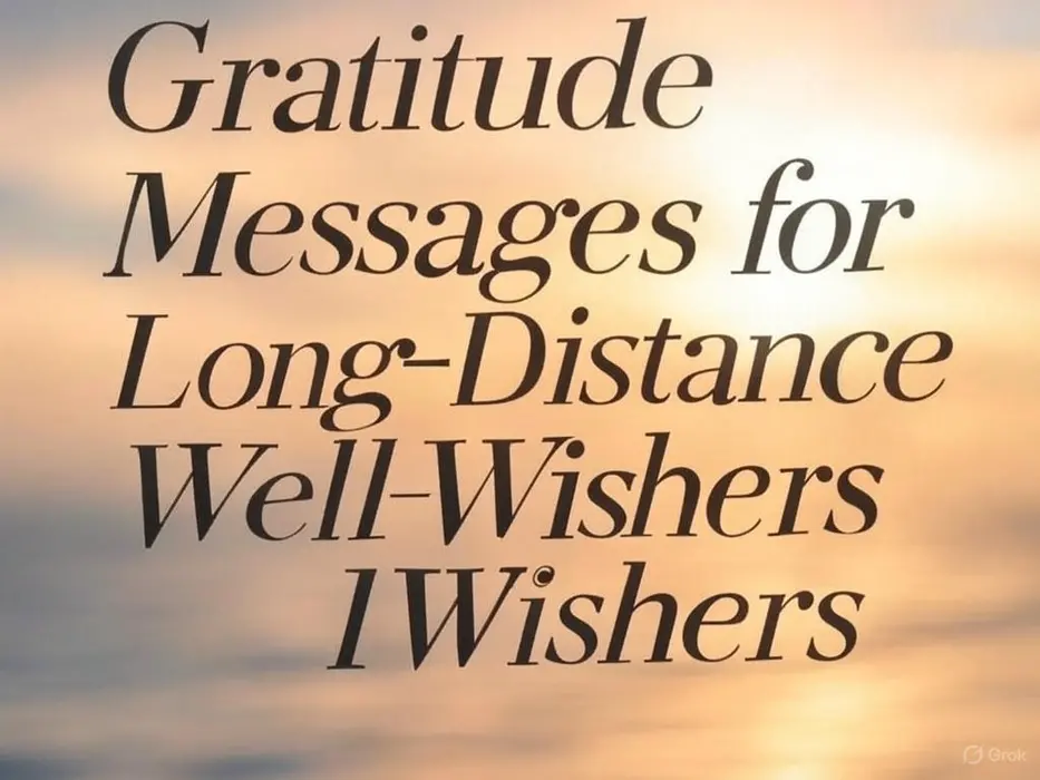 Gratitude Messages for Long-Distance Well-Wishers