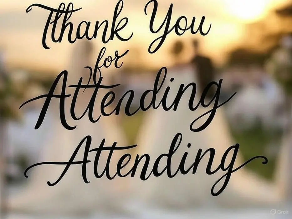 Wedding Thank You Messages from Bride and Groom for Attending