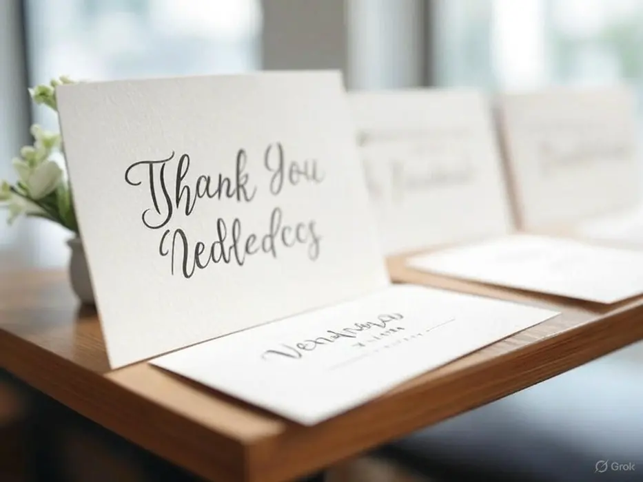 Thank You Notes for Wedding Helpers and Vendors