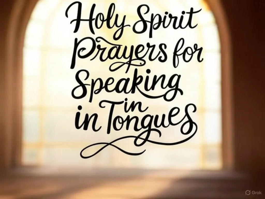 Holy Spirit Prayers for Speaking in Tongues