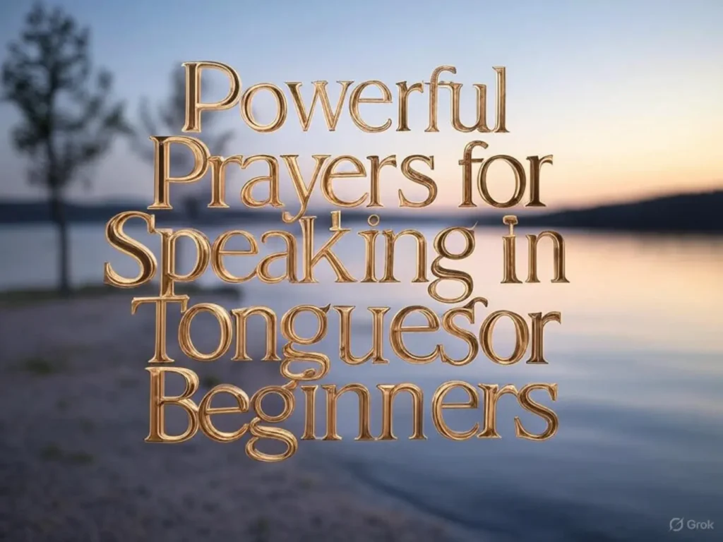 Powerful Prayers for Speaking in Tongues for Beginners