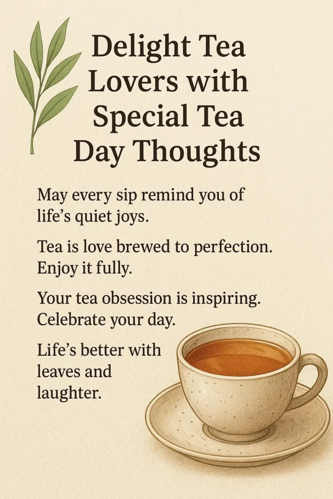 Delight Tea Lovers with Special Tea Day Thoughts