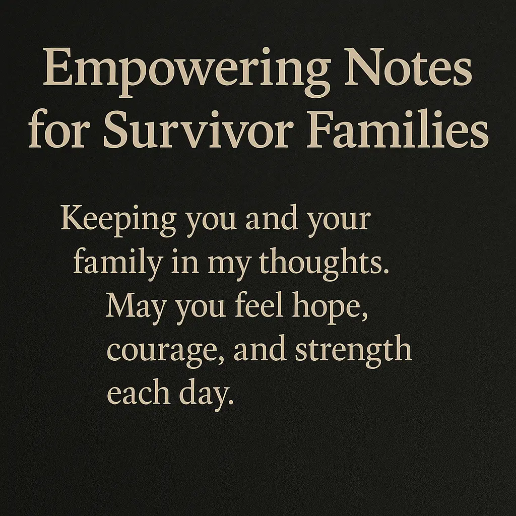 Empowering Notes for Survivor Families