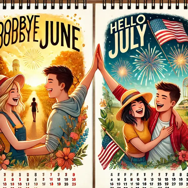 Goodbye June Hello July Sayings for Friends