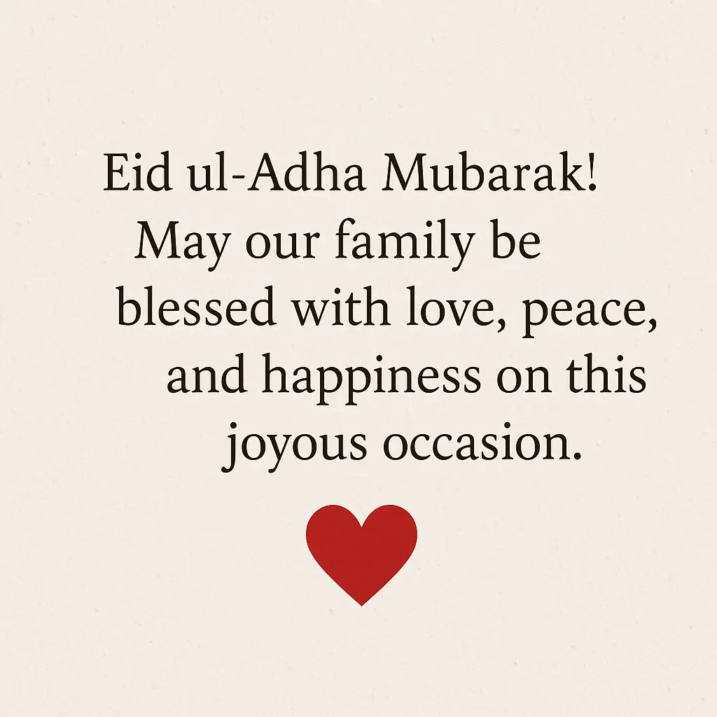 Heart Touching Eid ul Adha Quotes for Family
