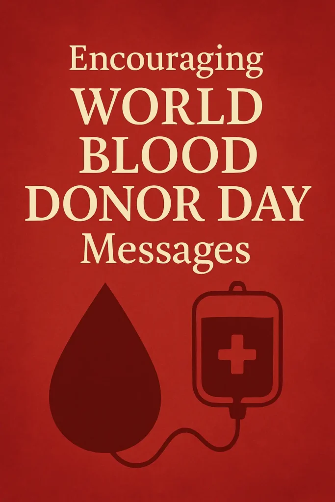 Encouraging World Blood Donor Day Messages