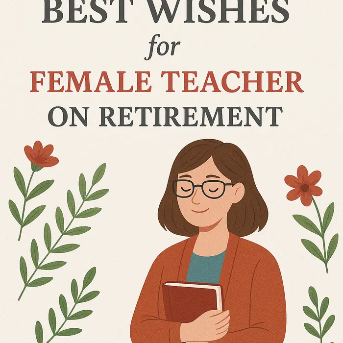 Best Wishes for Female Teacher on Retirement