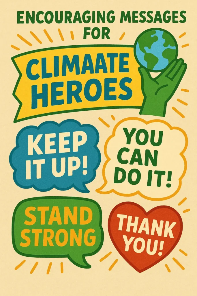 Encouraging Messages for Climate Heroes