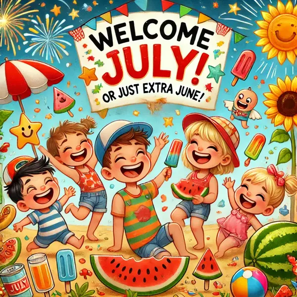 Laugh-out-loud Welcome July Quotes for Kids