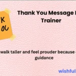 Thank You Message for Trainer