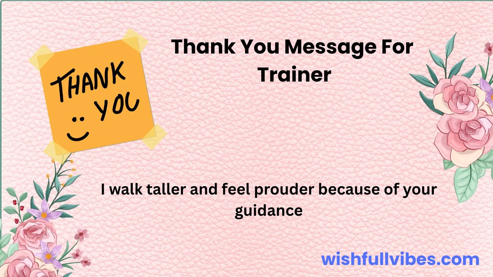 Thank You Message for Trainer